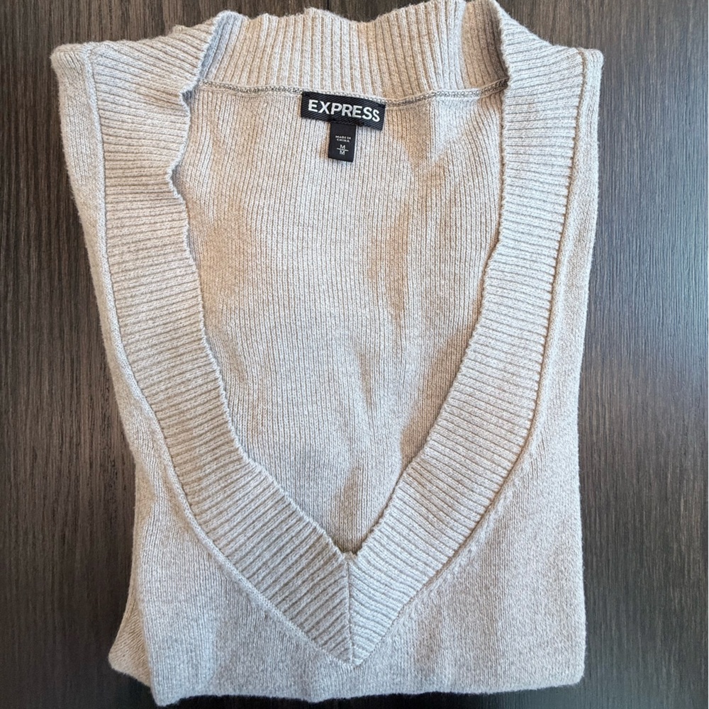 Express Light Tan Knit Pullover